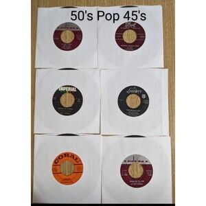 LOT of 21 Vinyl Records 45rpm  Pop Rock Country Jerry Lee Lewis McGuire Sis